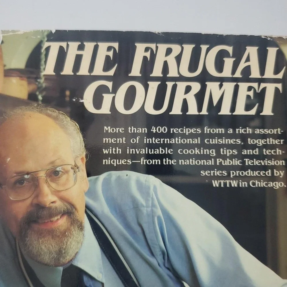 The Frugal Gourmet & Cooks with Wine Jeff Smith Cookbook Lot Hardcover 2 Books